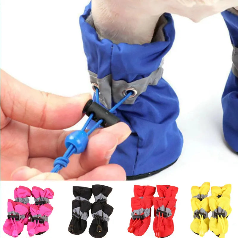 Waterproof Anti-Slip Rain Boots for Small Dogs and Cats